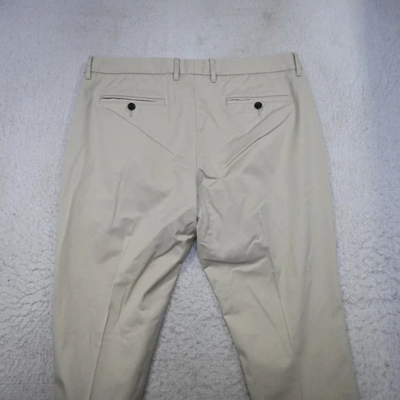 Bonobos Friday Chino Pants Mens Size 35 x 30 Beige Slim Taper Stretch Flat Front - Picture 11 of 11